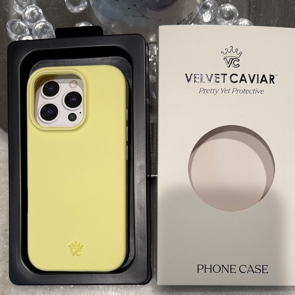SOLD-DO NOT BUY—New Velvet Caviar Lemon iPhone 16 Pro Phone Case